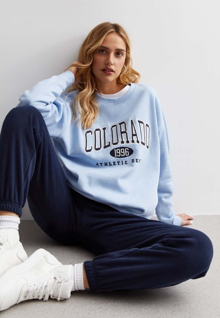 

Толстовка Colorado Logo Crew Neck New Look, цвет pale blue