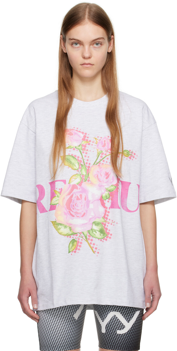 

Серая футболка Premium Rose Open Yy