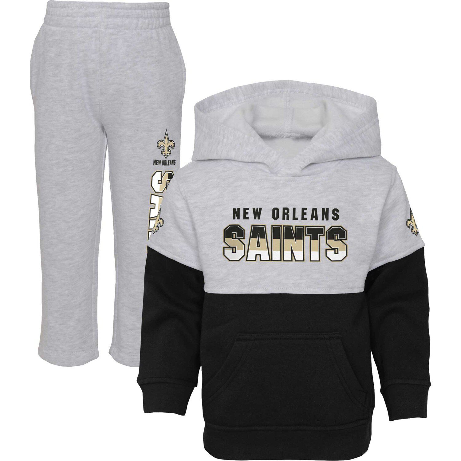 

Комплект из толстовки и брюк Playmaker для малышей Heather Grey/Black New Orleans Saints Playmaker Outerstuff