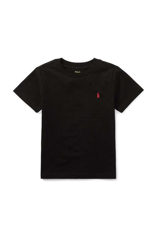 

Детская хлопковая футболка Polo Ralph Lauren, черный