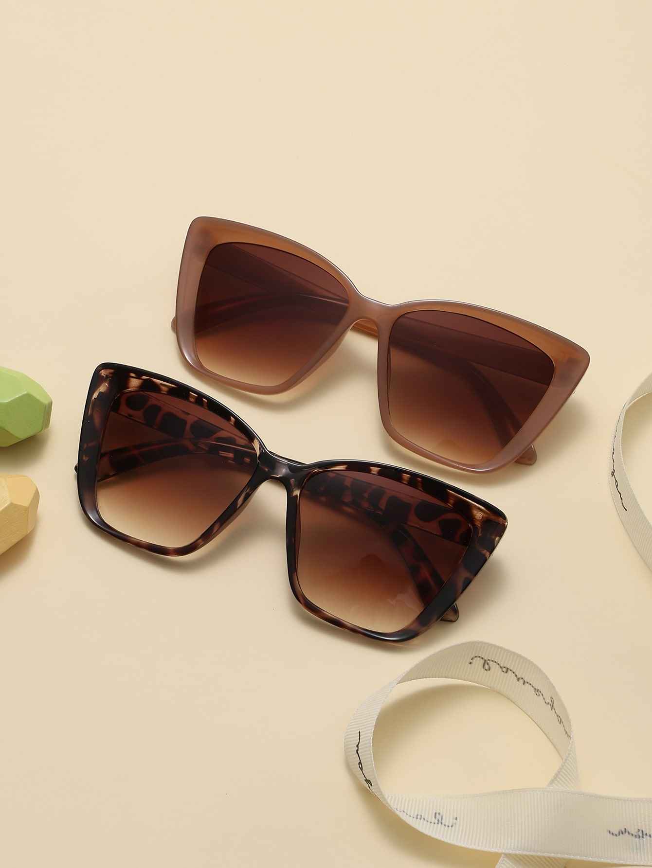 2 пары черепаховых солнцезащитных очков «кошачий глаз» дорожные аксессуары в стиле бохо большие солнцезащитные очки кошачий глаз с леопардовым декором женские очки для активного отдыха и путешествий