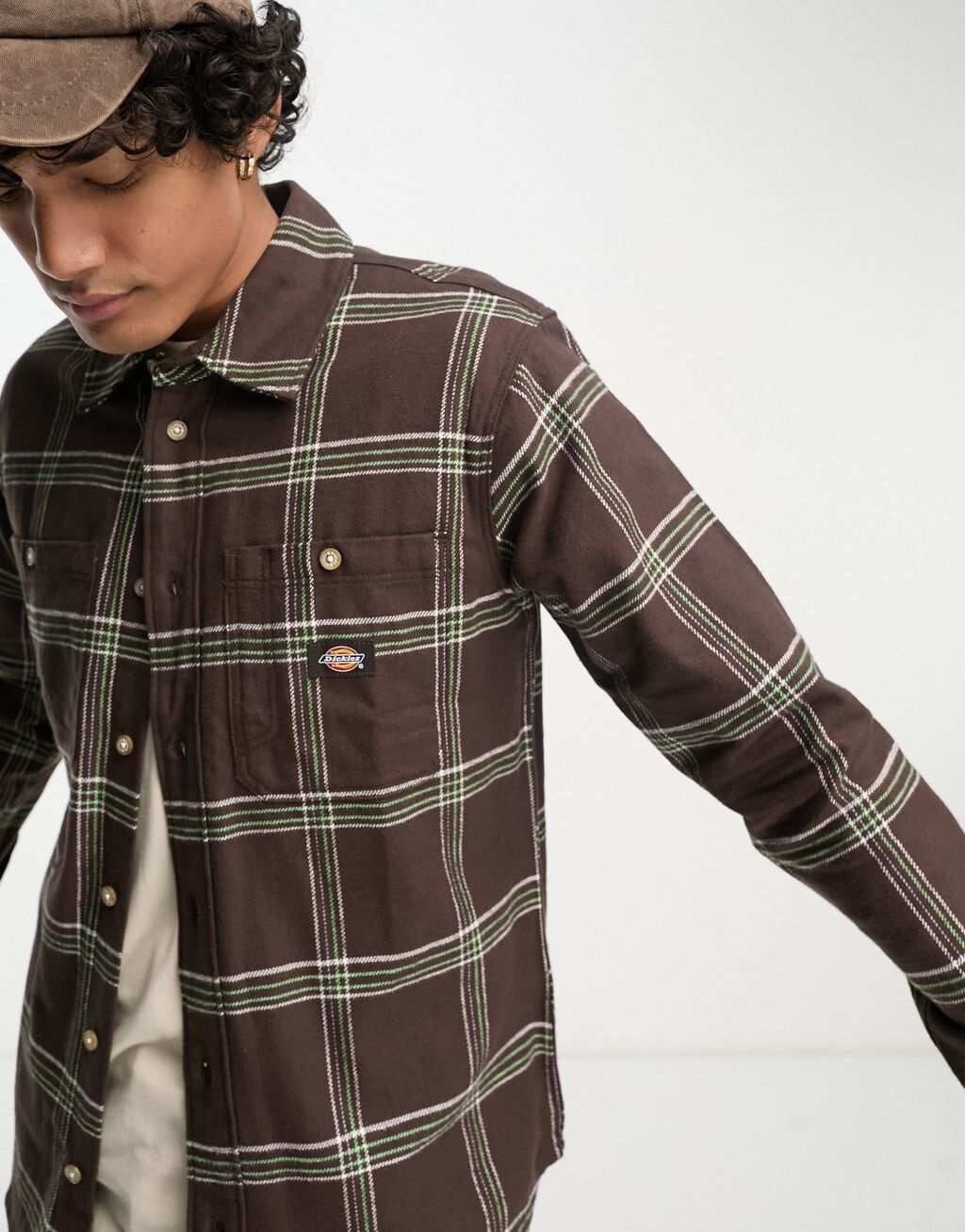 

Темно-коричневая рубашка в клетку Dickies Warrenton