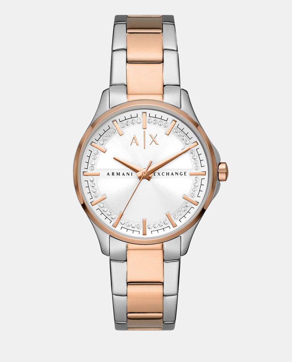 

Двухцветные женские часы из стали AX5258 Armani Exchange, розовый