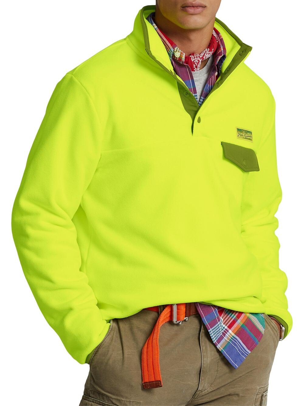 

Флисовый свитер с 4 пуговицами Polo Ralph Lauren, желтый