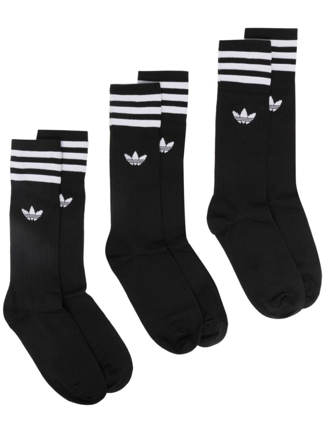 

Комплект из трех пар носков Adidas, черный