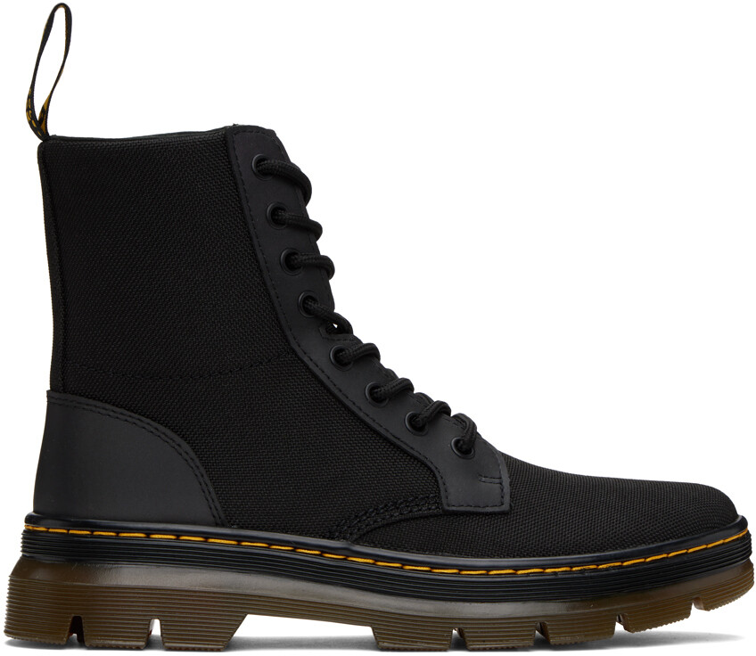 

Черные ботинки из полиэстера Combs Dr. Martens