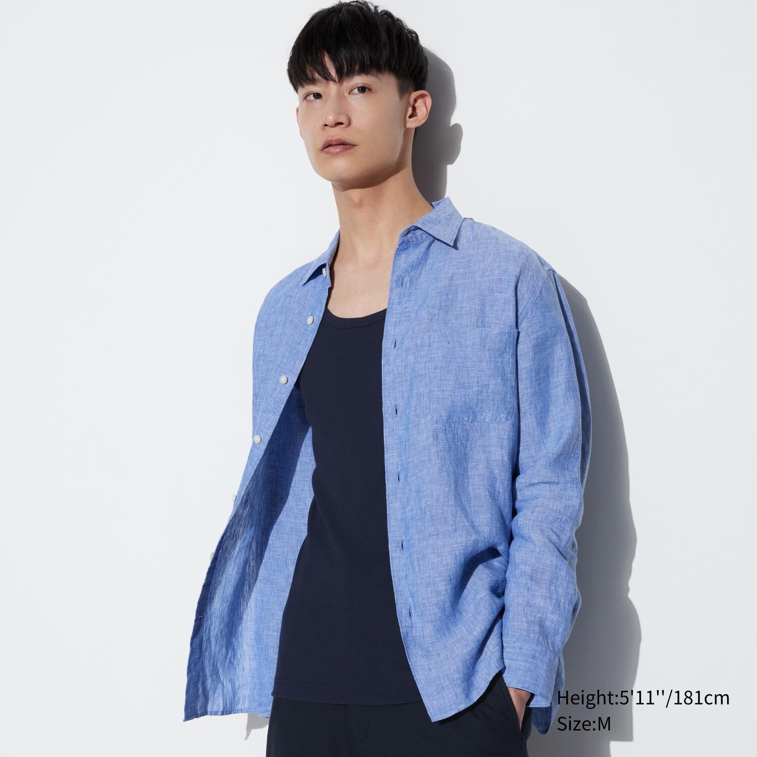 

Футболка без рукавов dry color UNIQLO, темно-синий