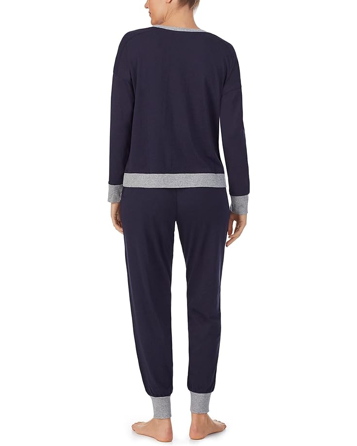Пижамный комплект DKNY Long Sleeve Joggers PJ Set, темно-синий