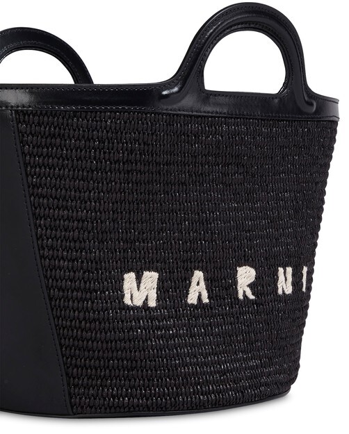 

Маленькая сумка Tropicalia из рафии и кожи Marni, черный