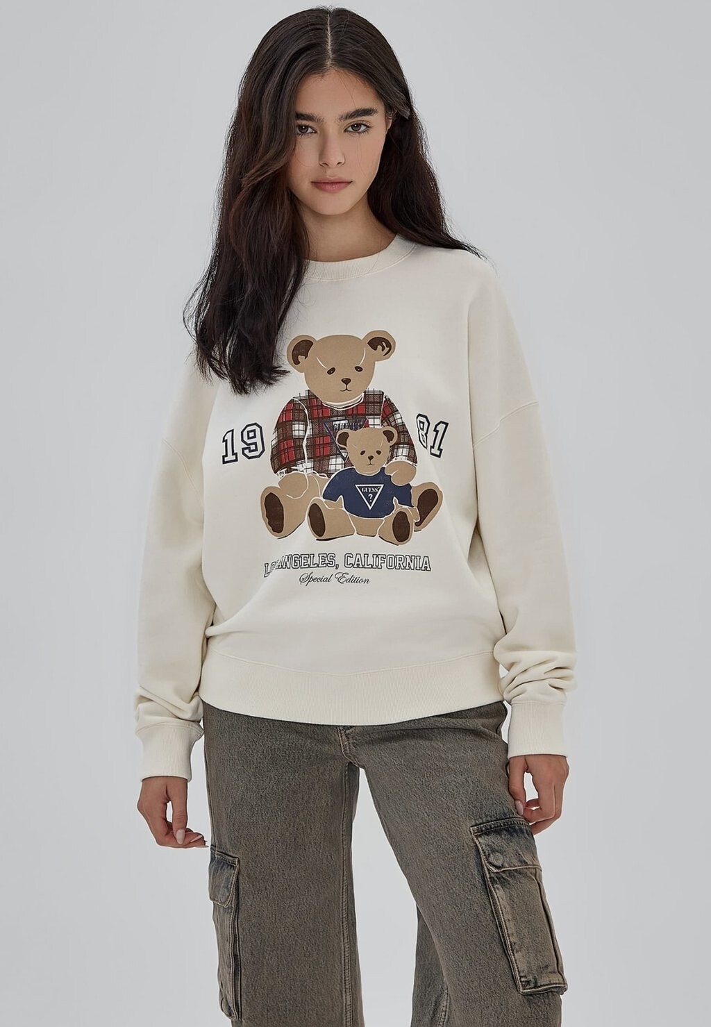 

Толстовка FRONTPRINT Guess, цвет creme