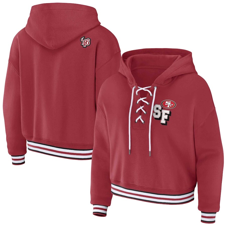 

Пуловер с капюшоном WEAR by Erin Andrews San Francisco 49Ers, алый