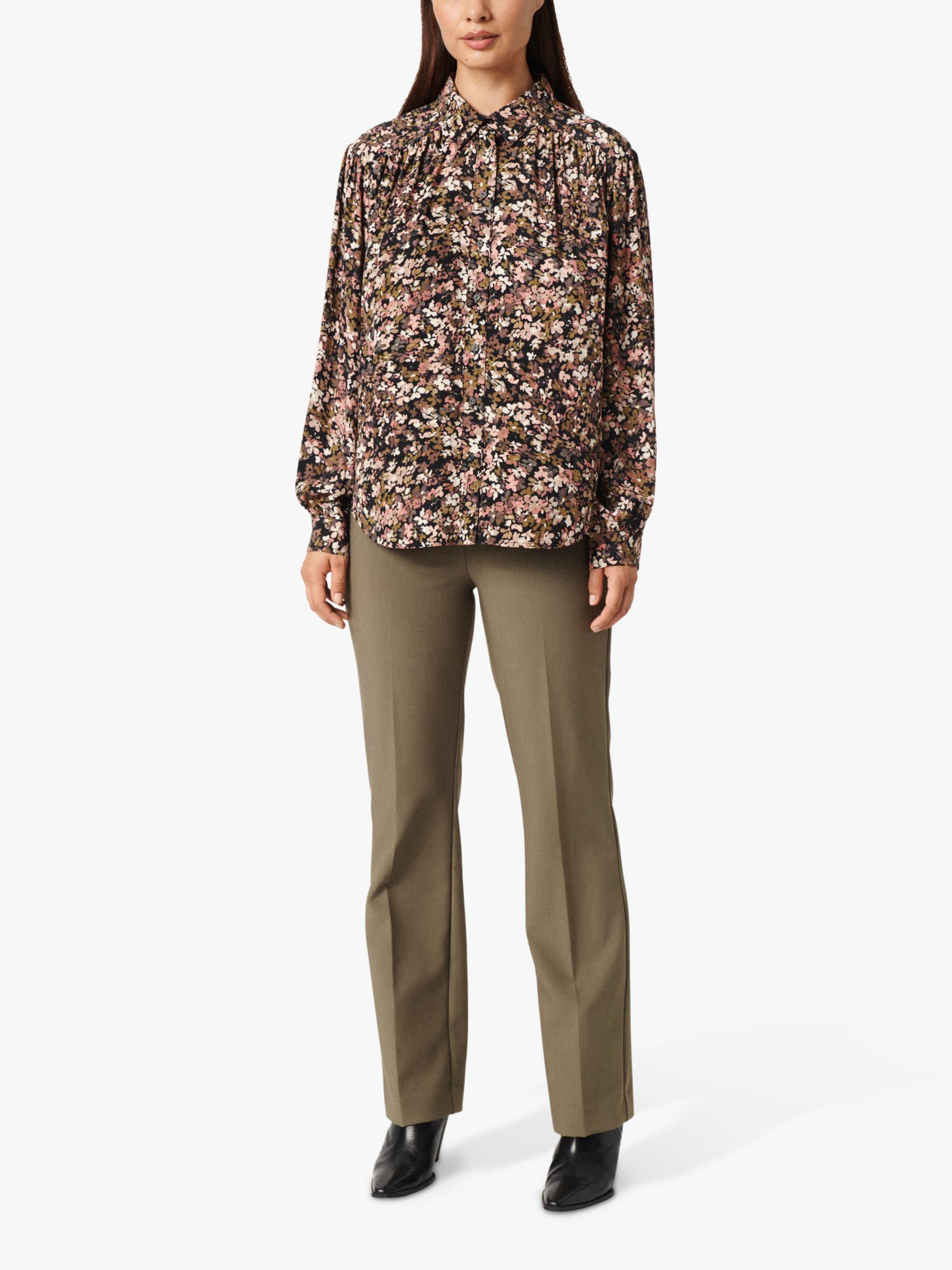 Рубашка Ebba с длинными рукавами и цветочным принтом Soaked In Luxury, чайный лист ромашковое поле