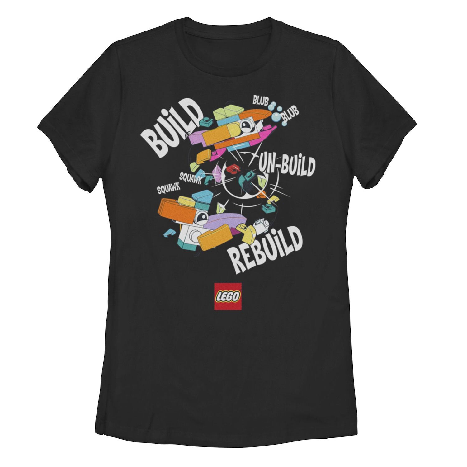 

LEGO для юниоров: культовая футболка с графическими фигурками «Build, In-Build, Rebuild» Licensed Character