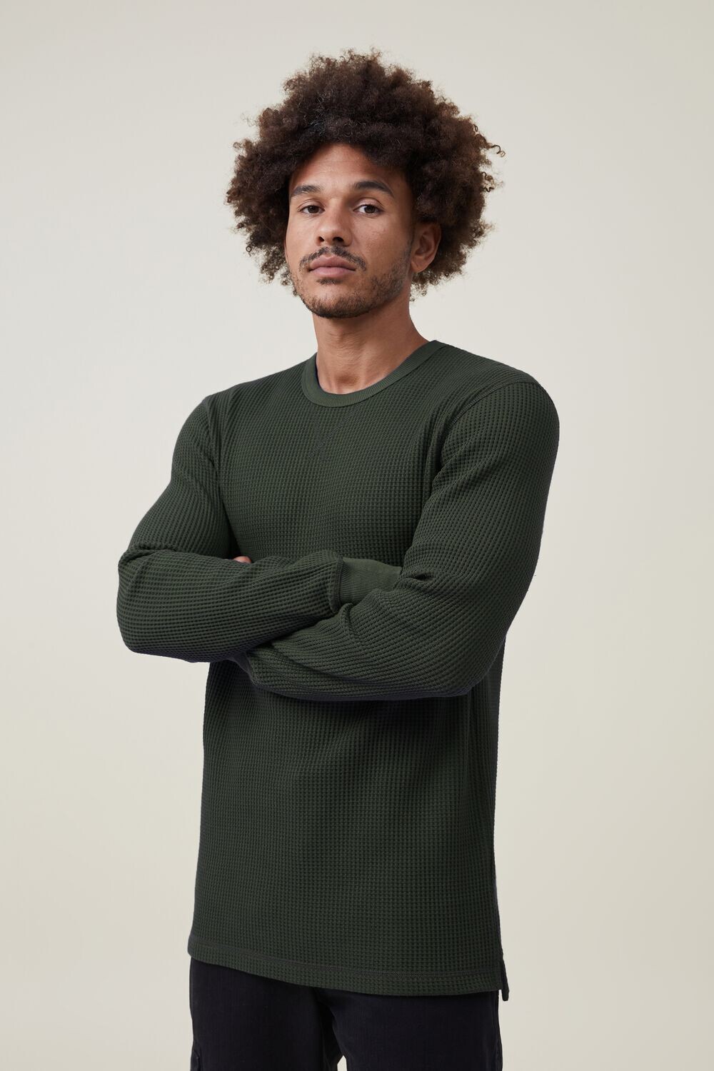 

Массивная футболка с длинными рукавами и вафельным узором Cotton On