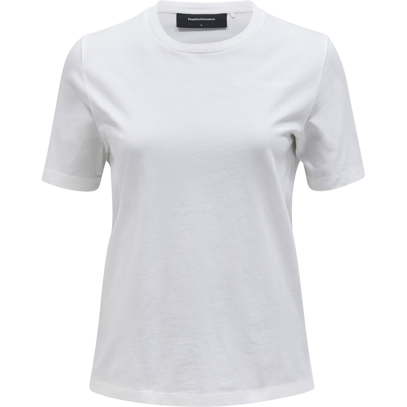 Женская оригинальная футболка с маленьким логотипом Peak Performance, белый