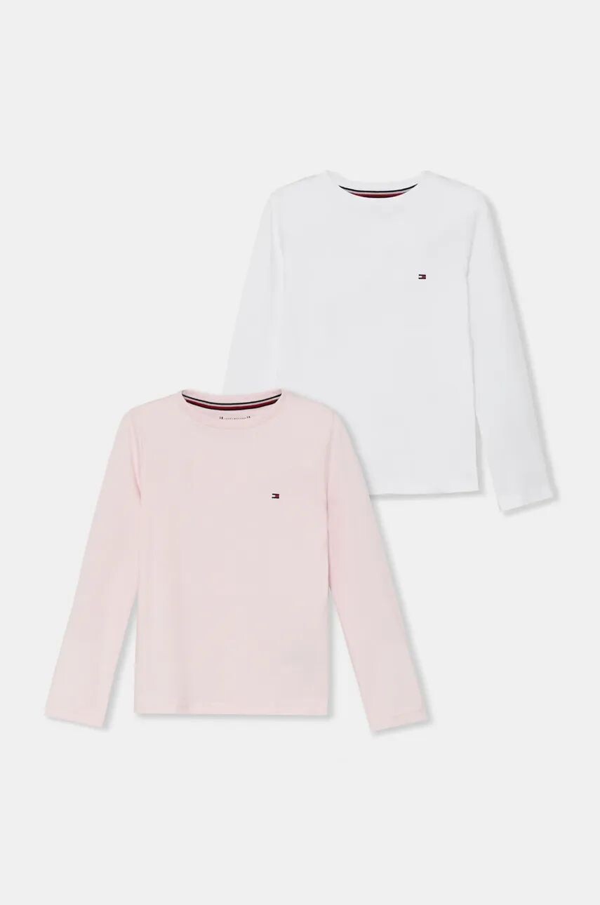 

Детские хлопковые лонгсливы Tommy Hilfiger, 2 пары, розовый
