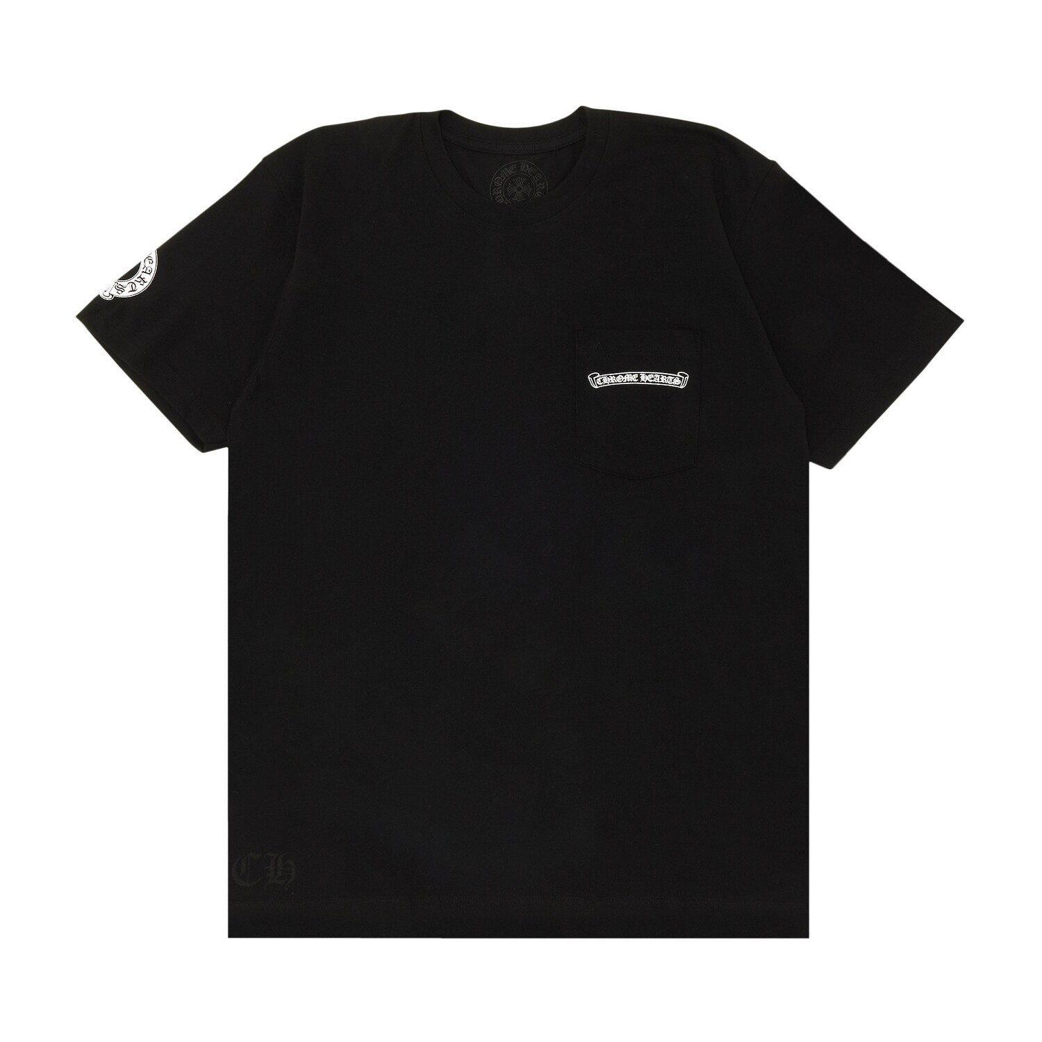 

Футболка Chrome Hearts с цветочным принтом и крестиком, черная, Черный