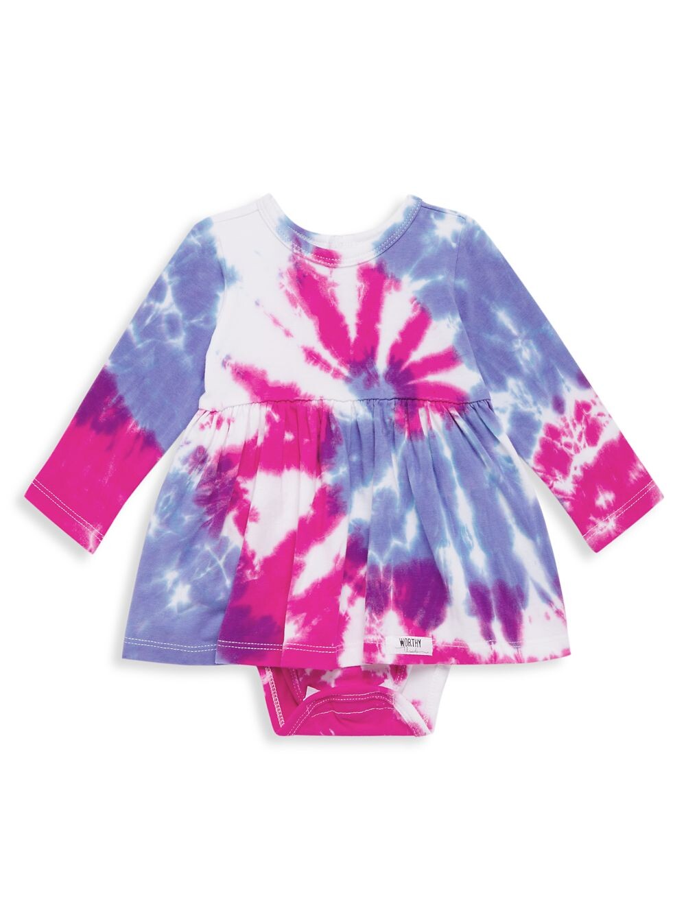 

Детский комбинезон с принтом Tie-Dye Bubble Romper для малышей Worthy Threads, розовый