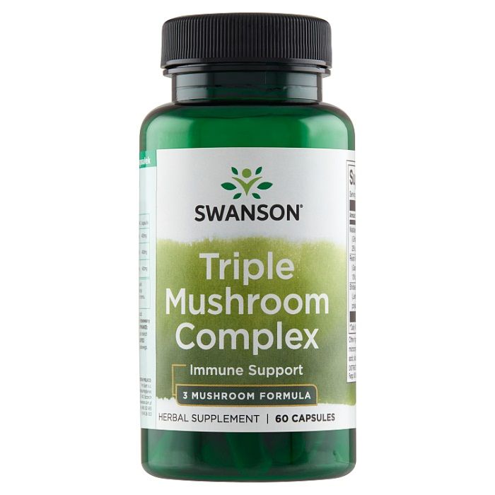 Препарат, укрепляющий иммунитет Swanson Triple Mushroom Standardized Complex, 60 шт препарат укрепляющий иммунитет swanson immune essentials 60 шт