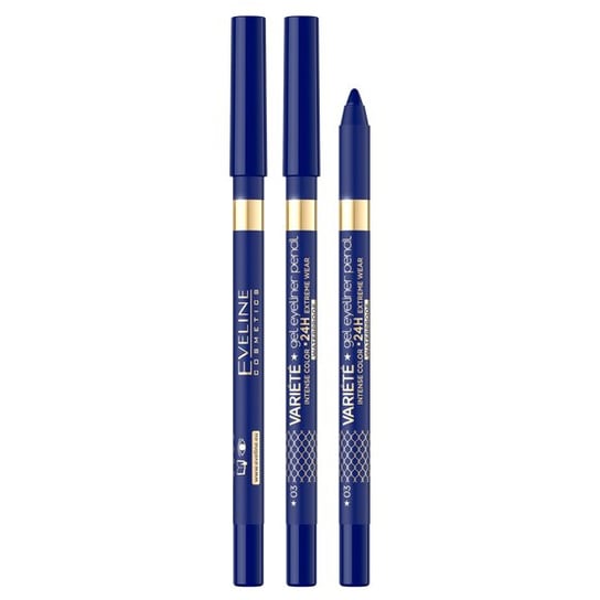 Гелевой водостойкий карандаш для глаз, 03 Синий Eveline Cosmetics Variete цена и фото