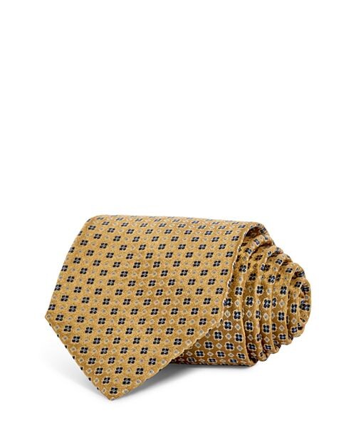 

Классический шелковый галстук с цветочным медальоном The Men's Store at Bloomingdale's, цвет Gold