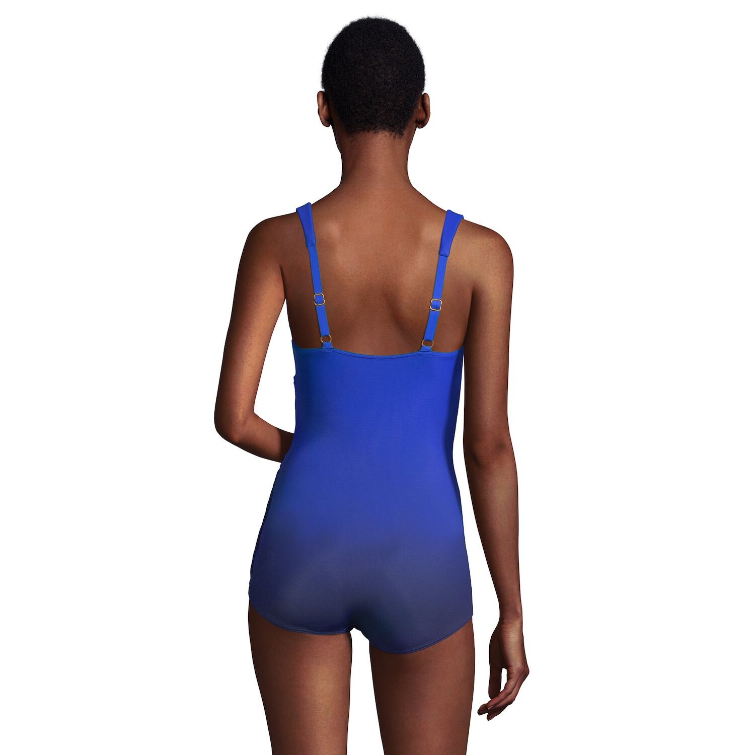 

Женский цельный купальник Lands End SlenderSuit с юбкой и мастэктомией Lands' End, черный