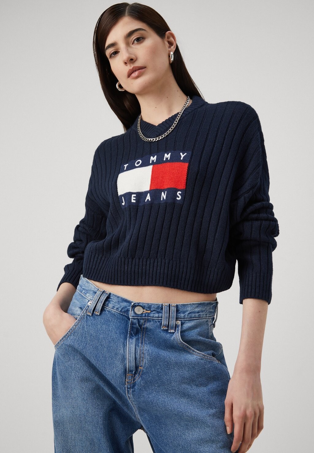 

Свитер Center Flag Tommy Hilfiger, тёмно-синий