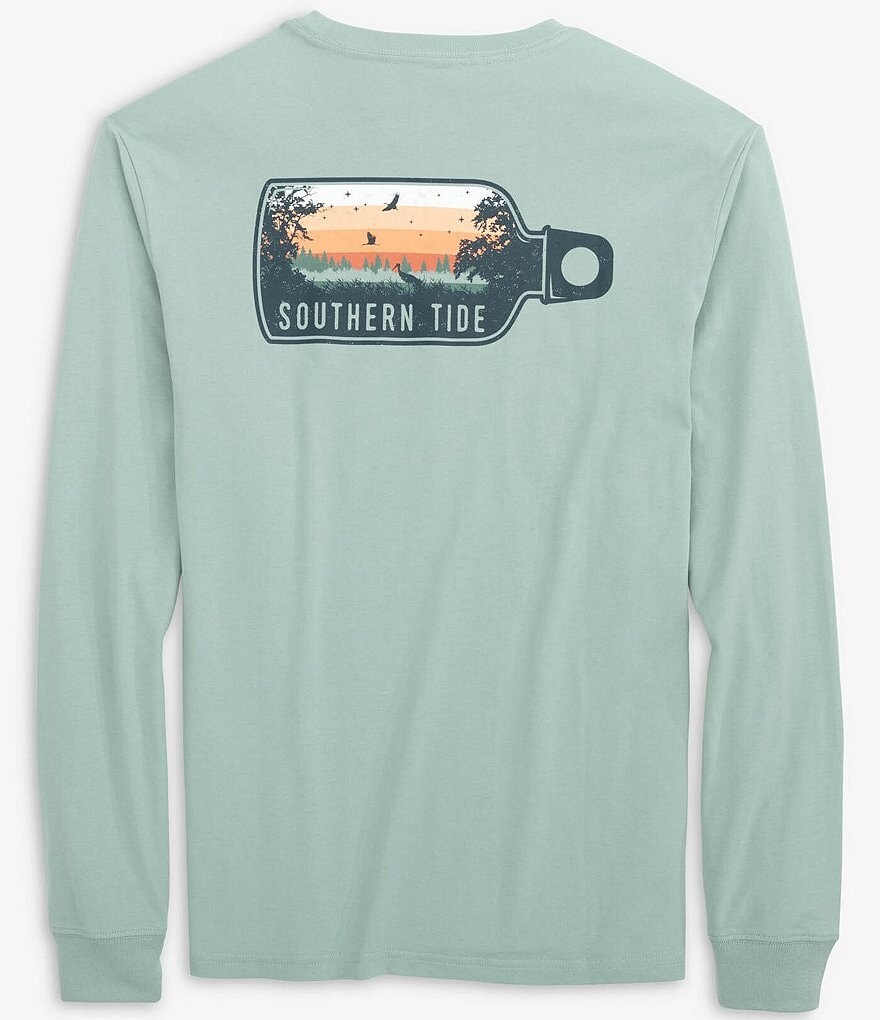 

Футболка с длинными рукавами и бутылкой с водой Southern Tide Gradient, зеленый