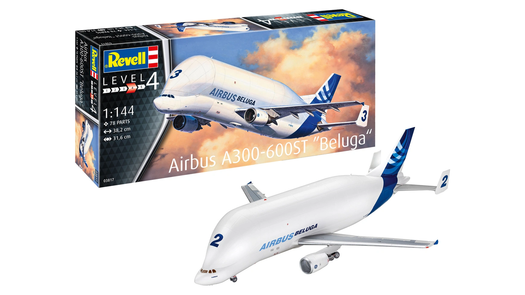 Revell Airbus A300-600ST Белуга модель самолета 16 см воздушный и французский стиль реактивный самолет самолет игрушка подарок самолета