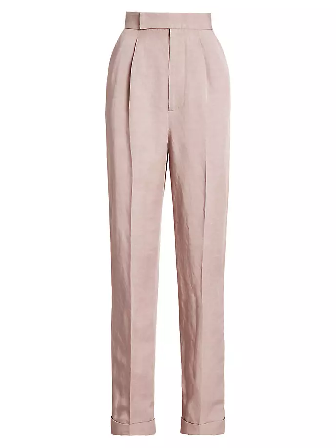 

Прямые брюки с высокой талией Ralph Lauren Collection, лиловый, Розовый