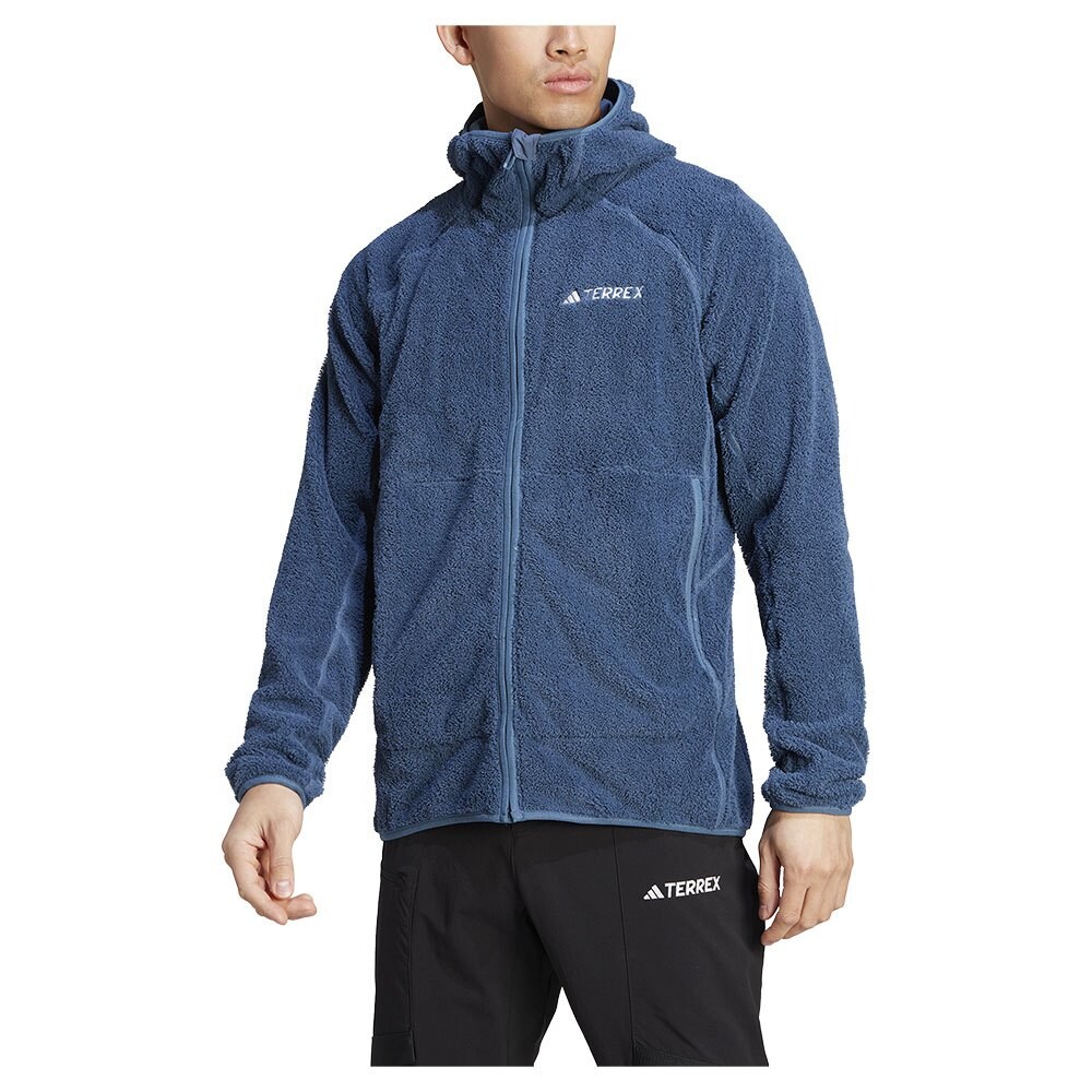 

Толстовка на молнии adidas Organiser Techrock Reversible High-Pile-Fleece, синий