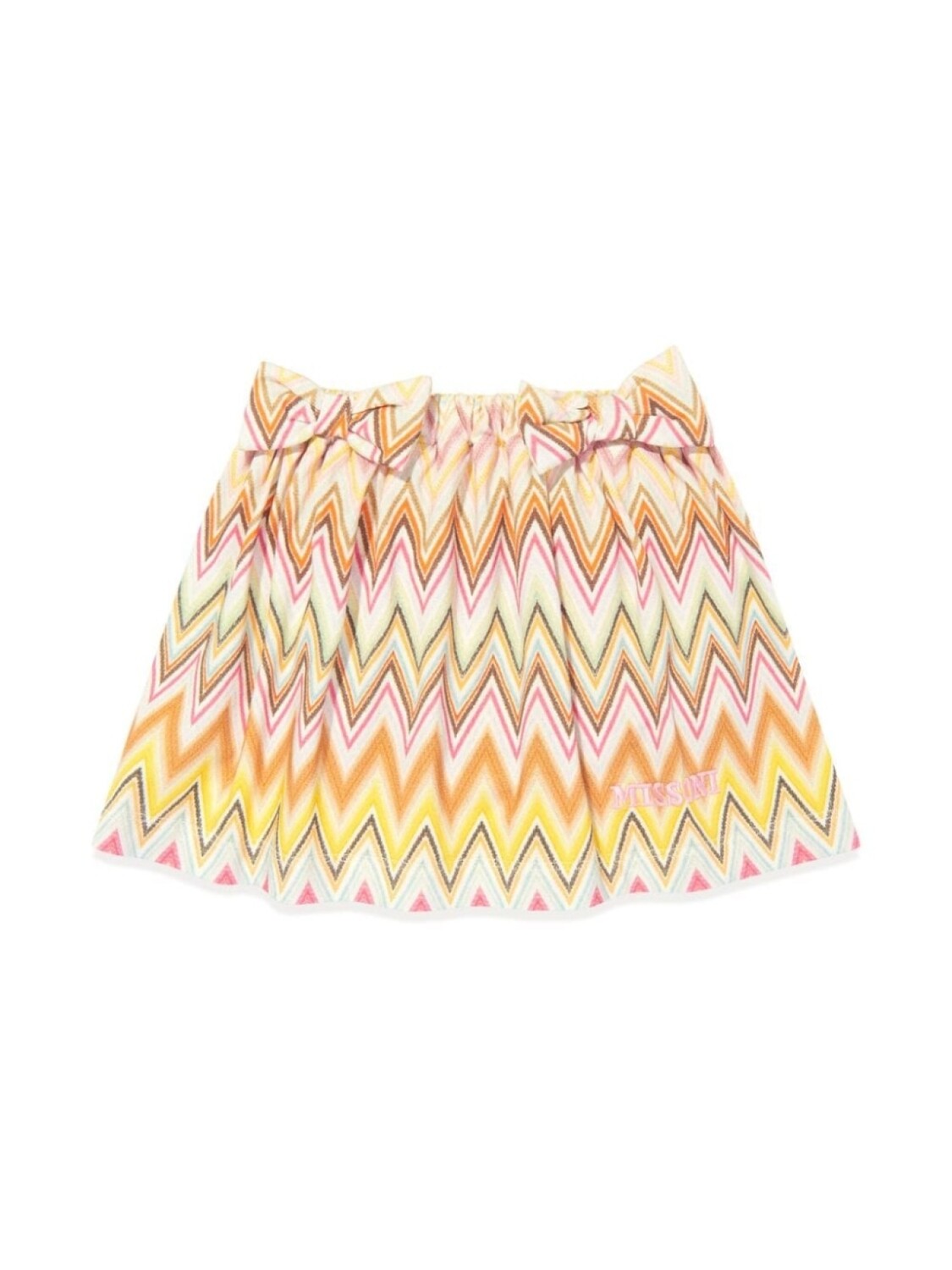 

Missoni Kids юбка с вышитым логотипом, розовый