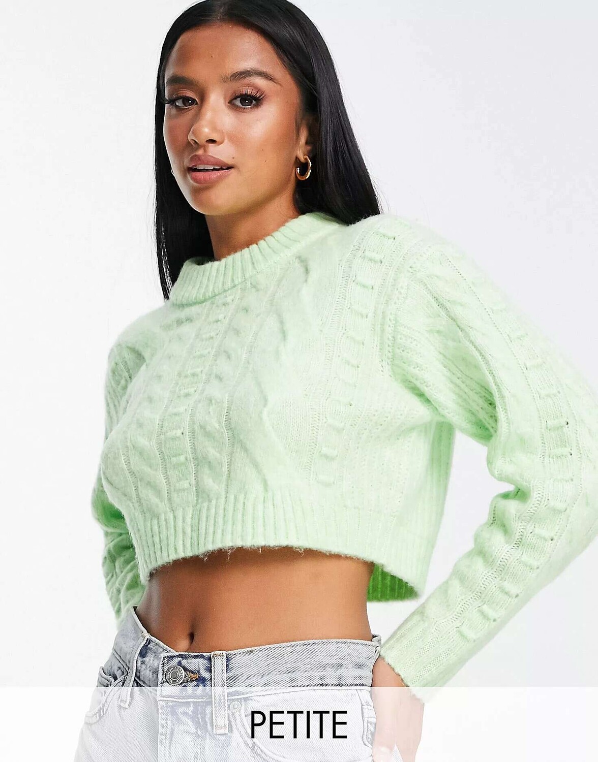 

Зеленый массивный джемпер Miss Selfridge Petite Heritage
