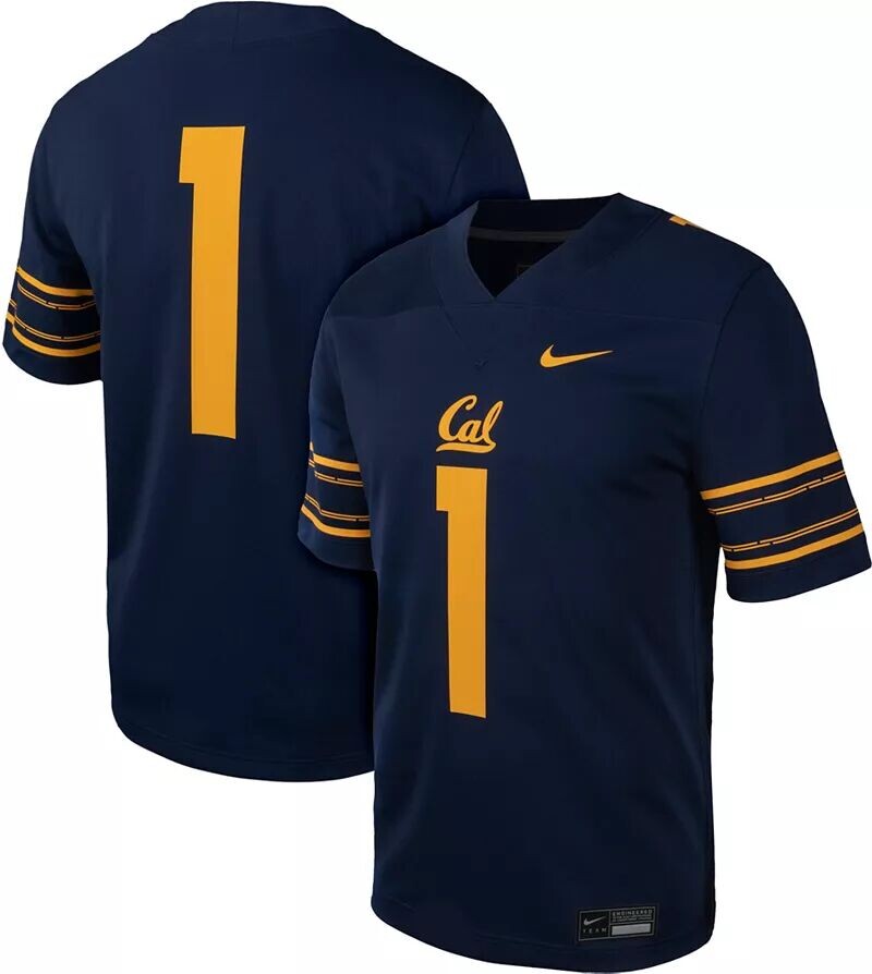 

Мужское джерси для домашнего футбола Nike Cal Golden Bears #1, реплика синего цвета