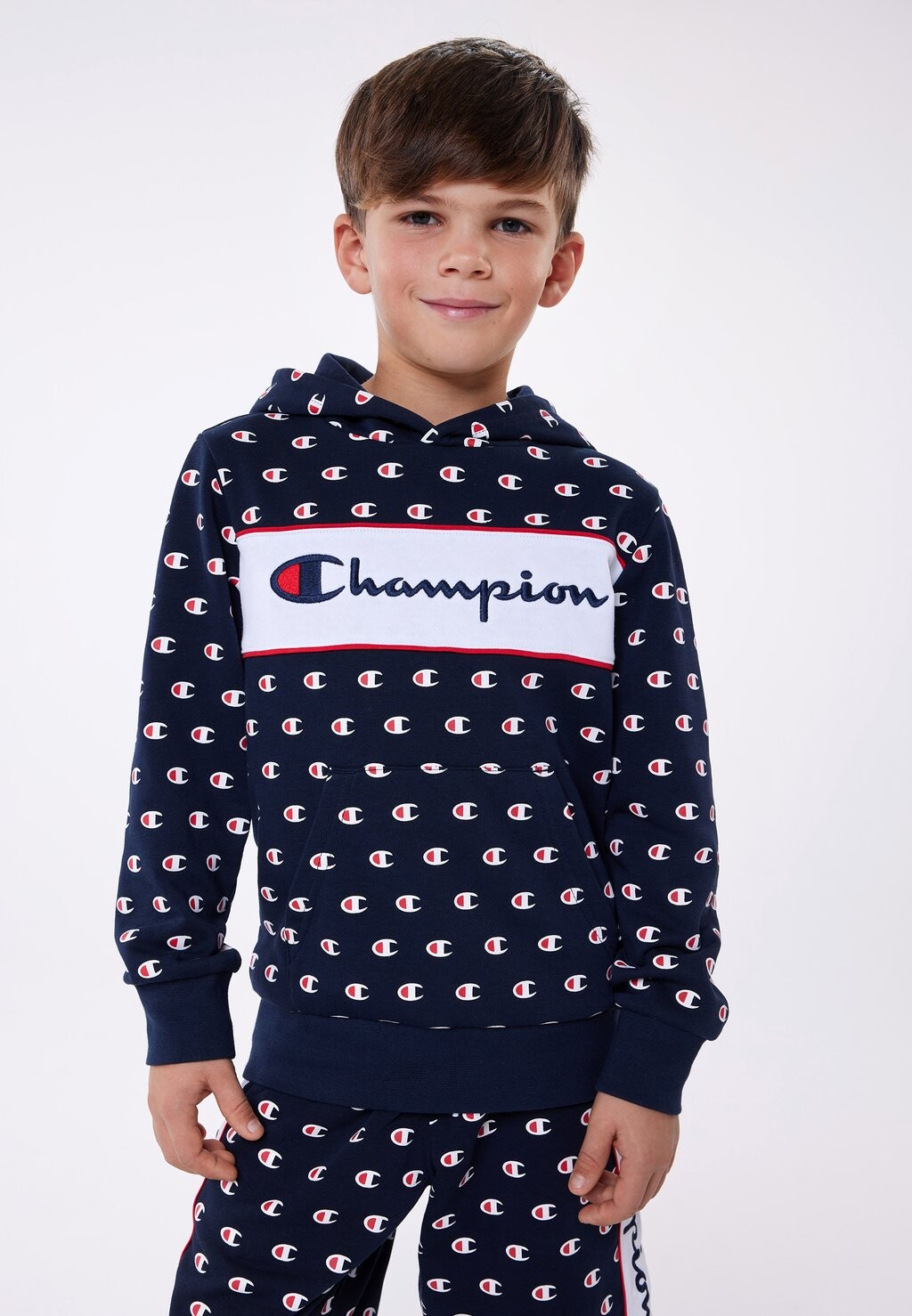 Толстовка ICONS HOODED Champion, цвет dark blue/white толстовка на молнии icons champion цвет dark blue