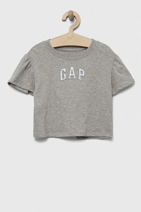 Хлопковая футболка для детей Gap, серый