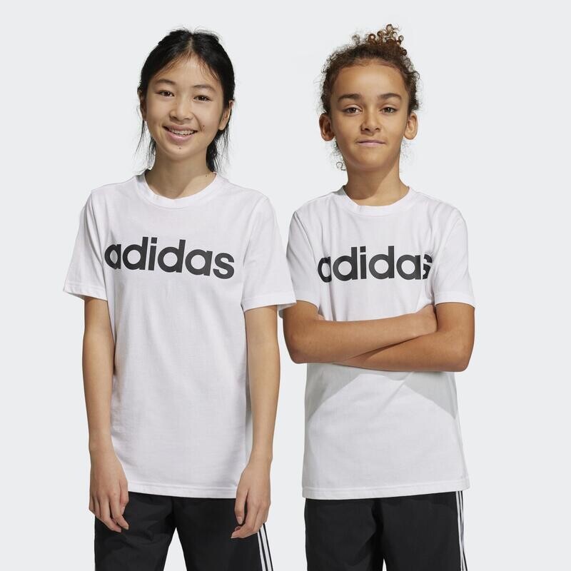 

Хлопковая футболка с линейным логотипом Essentials ADIDAS, цвет blanco