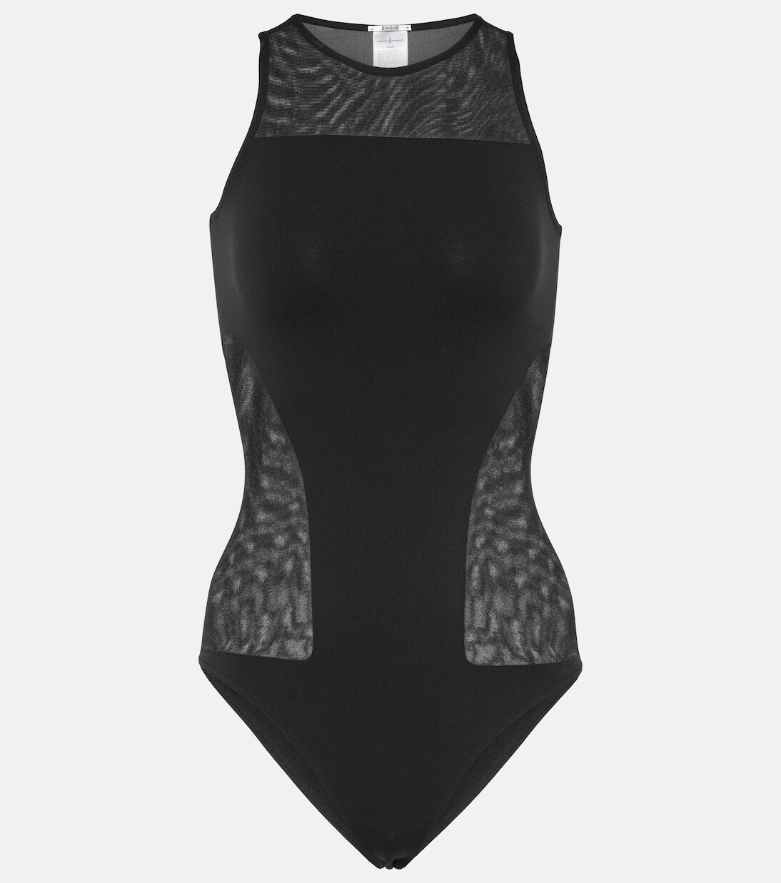 

Прозрачное непрозрачное боди Wolford, черный