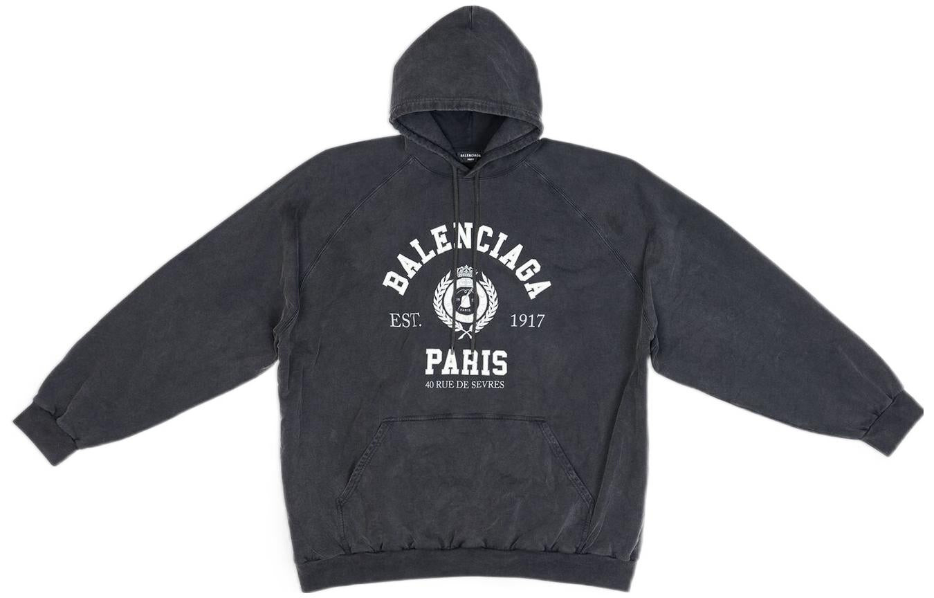 

Толстовка Balenciaga с капюшоном, черный