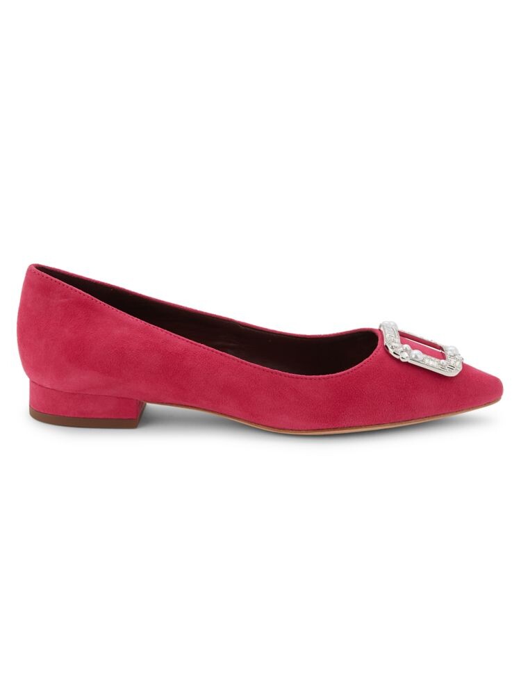 

Замшевые туфли с пряжкой Kate Spade New York, цвет Festive Pink