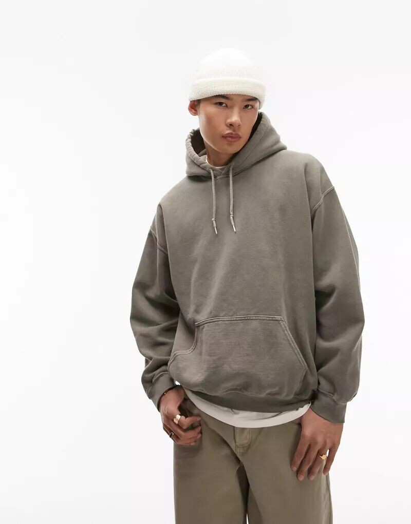 

Светло-зеленое худи Topman Vintage