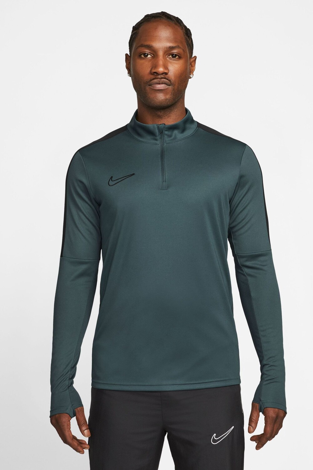 

Тренировочный топ Dri Fit Academy с короткой молнией Nike, зеленый
