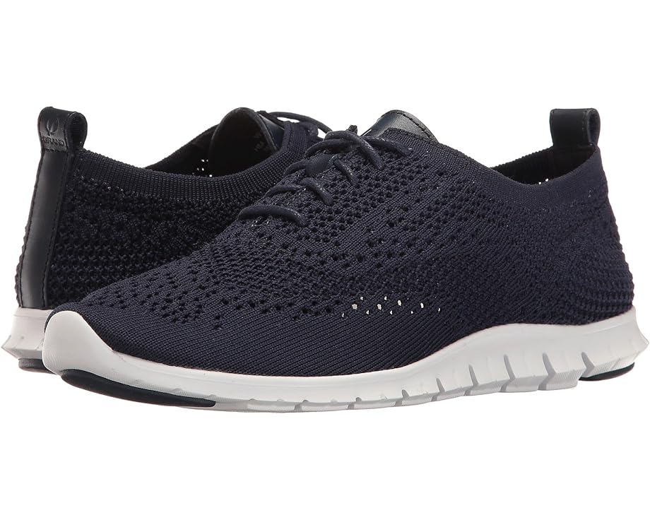 

Оксфорды Cole Haan Zerogrand Stitchlite Oxford, цвет Marine Blue Knit/Leather/Optic White