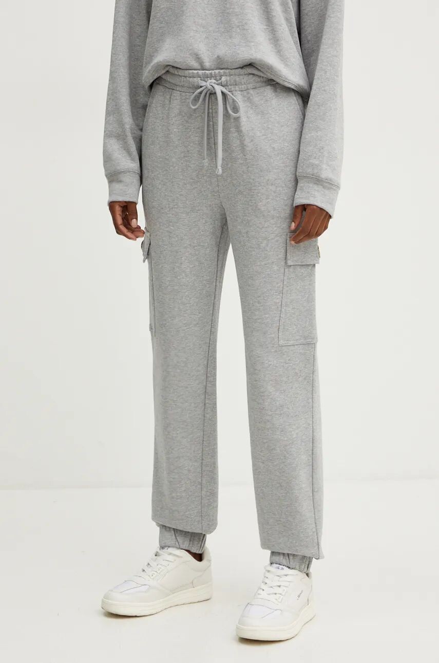 

Хлопковые спортивные брюки Twinset, серый