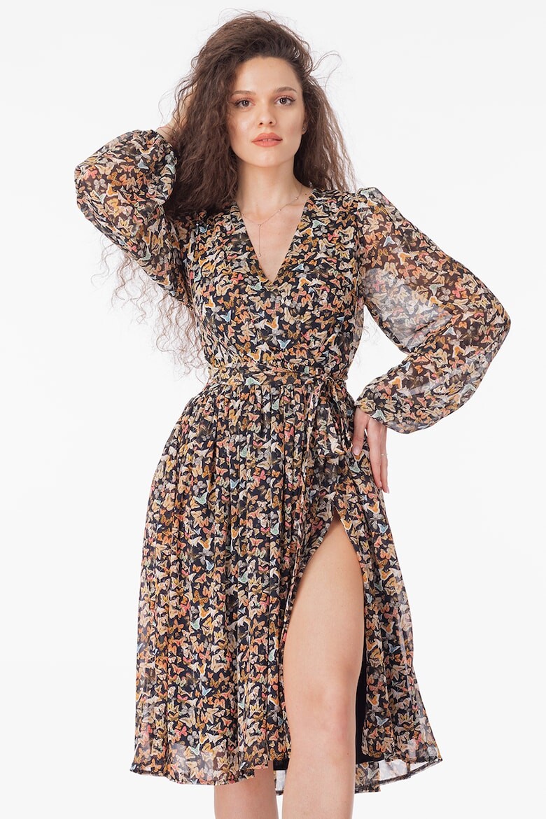 

Вырезное платье с разрезом по бокам Camissi, черный