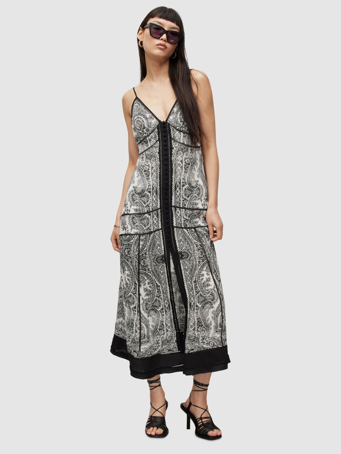 

Платье AllSaints Dahlia Rafaela, черный/белый