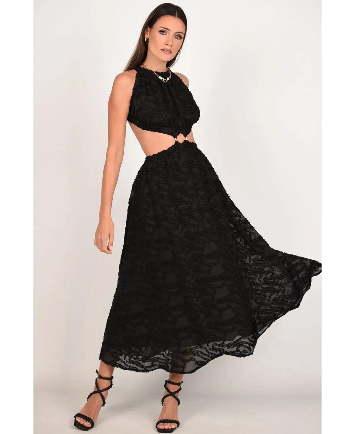 

Out Of Your Reach Maxi — платье с открытой спиной для женщин Akalia, черный