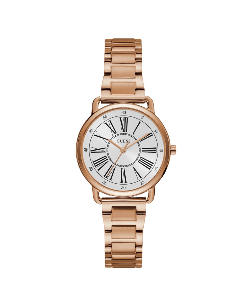 Женские часы Jackie W1148L3 из стали с ремешком из розового золота Guess, золотой цена и фото