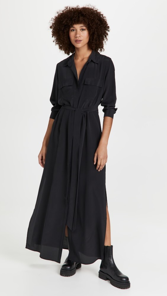 

Платье L'AGENCE Cameron Long Shirt, черный