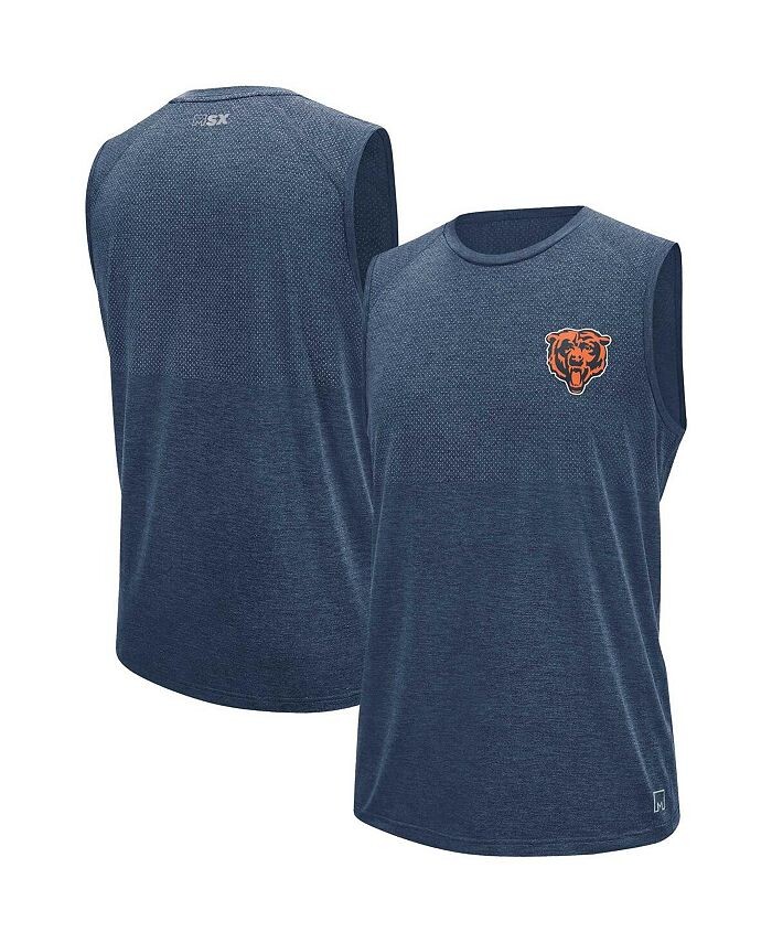 

Мужская темно-синяя футболка без рукавов с разминкой Chicago Bears MSX by Michael Strahan, синий